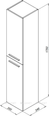 Фото пенал подвесной aquanet nova 35 белый