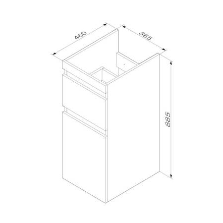 Фото тумба напольная am.pm x-joy 40 см m85afsx0402wg, белая глянец
