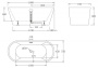 Фото акриловая ванна без перелива belbagno bb71-1600-w0 160*75 см