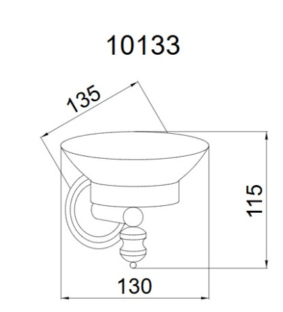 Фото мыльница настенная boheme vogue 10183, хром