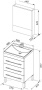 Фото комплект мебели aquanet верона 58 белый (напольный 3 ящика)