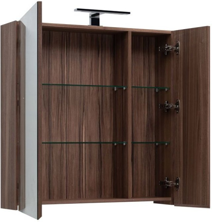 Фото зеркало-шкаф aquanet нью-йорк 85 орех