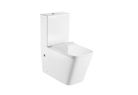 Фото унитаз-компакт напольный безободковый с бачком aquatek либра aq1263-00 665*360*810 мм, горизонтальный выпуск, тонкое сиденье с механизмом плавного закрывания, крепеж