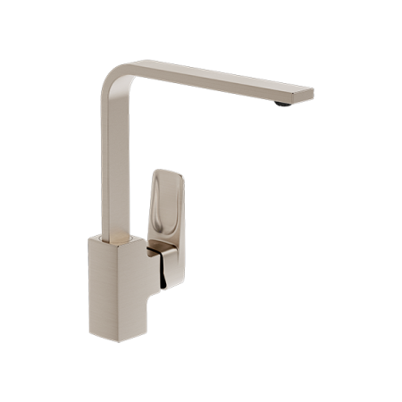 Фото смеситель для кухни vitra root square a4275334exp, никель