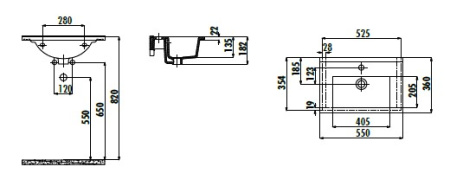 Фото раковина мебельная creavit 55*36 см su055-00cb00e-0000, белая