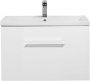 Фото тумба подвесная с раковиной aquanet порто 80 белый