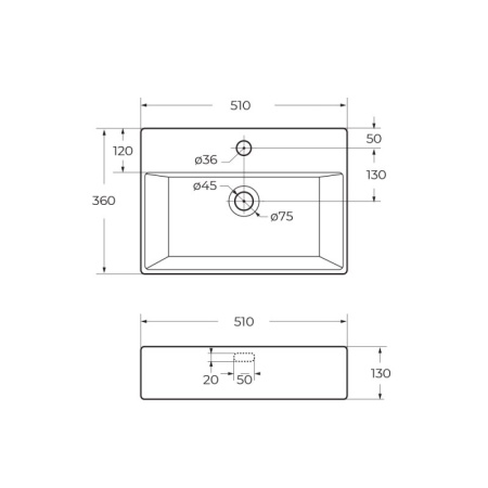 Фото раковина накладная belbagno bb1340 51*36 см, белая