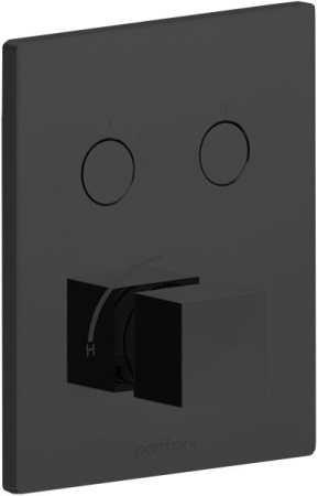 Фото встраиваемый смеситель для ванны и душа paffoni compact box cpm518no, черный матовый