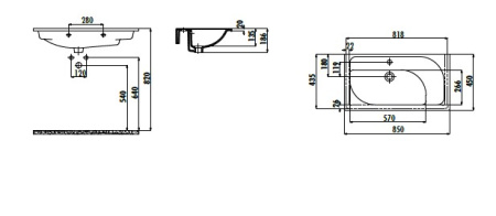 Фото раковина мебельная creavit ideal 65*40 см id060-00cb00e-0000, белая