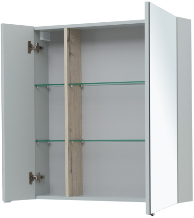 Фото зеркало-шкаф aquanet алвита new 80 серый