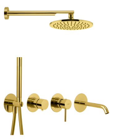Фото душевая система remer x style x96d3setdo, золото глянцевое