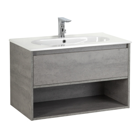 Фото тумба подвесная belbagno kraft 80 cemento grigio 