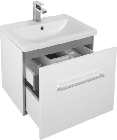 Фото тумба подвесная с раковиной aquanet порто 60 белый
