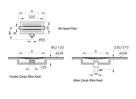 Фото дренажный канал vitra eco-flow 60 см 59980556000 вертикальный, медь