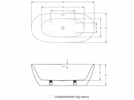 Фото ванна акриловая riho alpha 170*80 см b092001005, белая