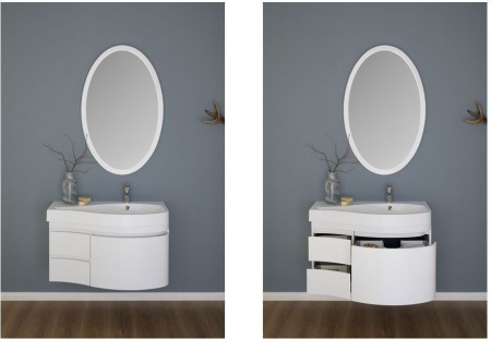 Зеркало с подсветкой Aquanet Сопрано 70 белый