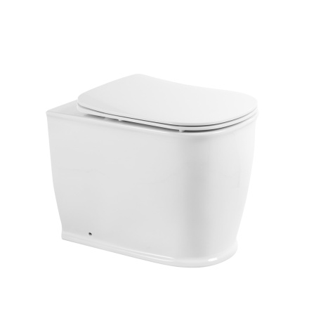 Фото унитаз приставной belbagno prado bb10150cb безободковый, белый