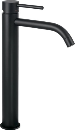 Фото смеситель для раковины paffoni light lig081no высокий, черный матовый