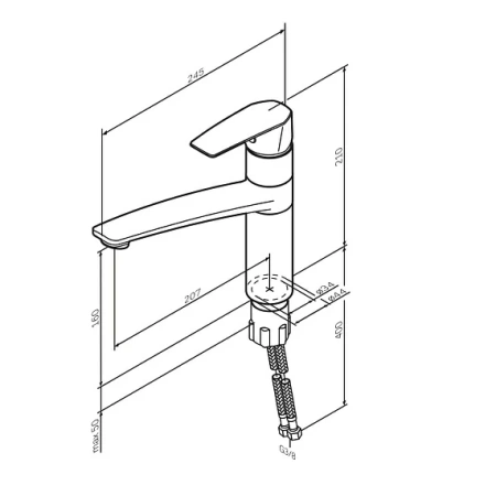 Фото смеситель для кухни am.pm gem f90a00000, хром