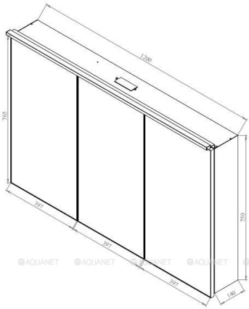 Фото зеркало-шкаф de aqua 120 серебро