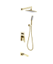 Фото душевая система с изливом boheme venturo 384-2, золото
