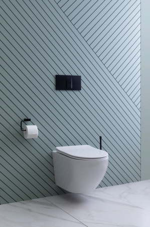 Фото унитаз подвесной безободковый aquanet rimless cetus 2.0 w lx-1901 белый, сиденье микролифт