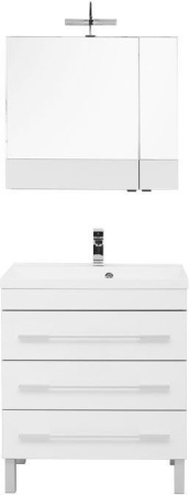 Фото комплект мебели aquanet верона 75 белый (напольный 3 ящика)