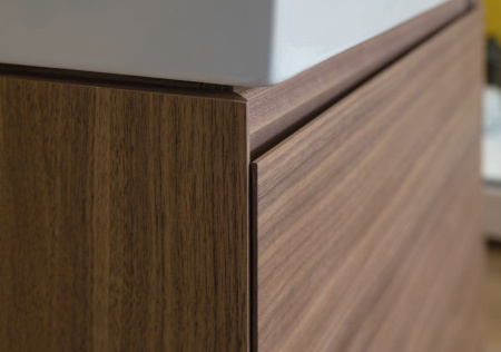 Фото тумба подвесная с раковиной aquanet нью-йорк 100 орех