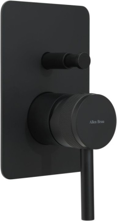 Фото встраиваемый смеситель для ванны и душа allen brau priority x2 5.31011-31, черный матовый