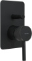 Фото встраиваемый смеситель для ванны и душа allen brau priority x2 5.31011-31, черный матовый