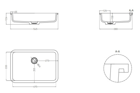 Фото раковина salini s-stone marea 09 1802209mrf, матовая в цвете по ral