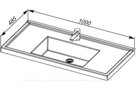 Фото раковина для тумбы sanovit exclusive 100 8100-kl, белая 