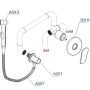 Фото смеситель с гигиеническим душем wasserkraft a06157 хром  для биде со шлангом 120