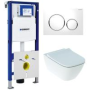 Фото система инсталляции (комплект) geberit smyle square 111.300.00.5/500.683.00.2 сиденье микролифт клавиша белая