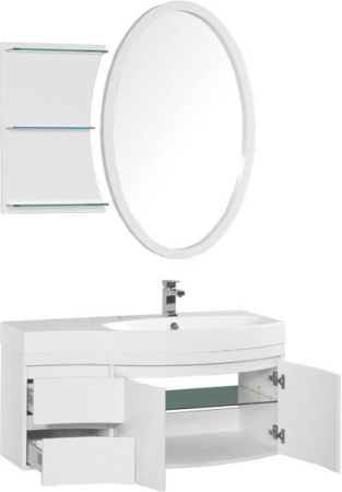 Фото комплект мебели  aquanet опера 115 r белый (2 дверцы 2 ящика)