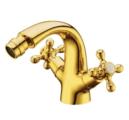 Фото смеситель для биде boheme tradizionale oro 296, золото