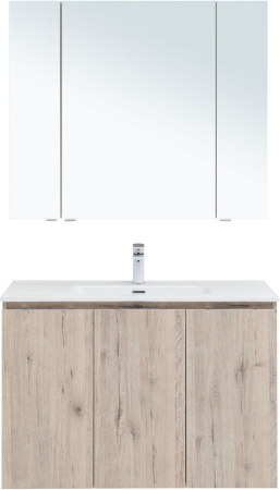 Фото комплект мебели aquanet алвита new 100 3 дверцы, дуб веллингтон белый