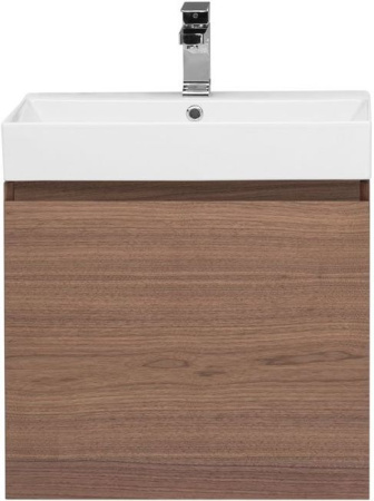 Фото тумба подвесная с раковиной aquanet нью-йорк 60 орех