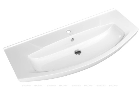 Фото раковина для тумбы kirovit элеганс 105 см, белая