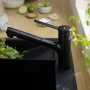 Фото смеситель hansgrohe zesis m33 74800670 для кухни черный матовый 2jet