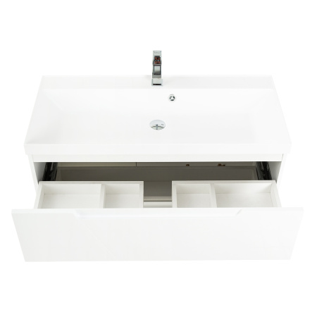 Фото тумба подвесная belbagno vittoria 100 bianco lucido-p 