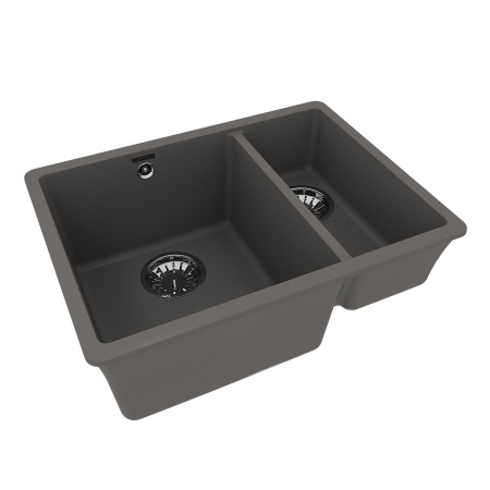 Фото мойка кухонная lemark sinara 550.2-u серый шёлк
