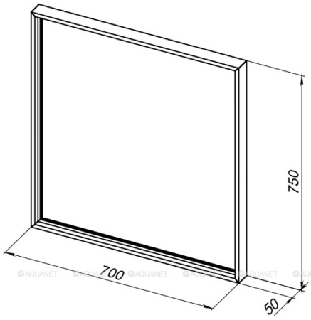 Зеркало с подсветкой De Aqua Алюминиум 70 LED серебро