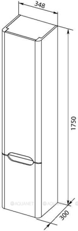 Фото пенал подвесной aquanet софия 35 белый