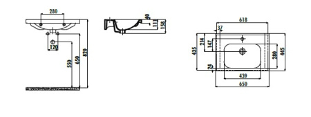 Фото раковина мебельная creavit eksen 65*45 см ek065-00cb00e-0000, белая