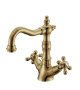 Фото смеситель для раковины высокий boheme medici presente 312, бронза