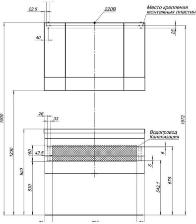 Фото зеркало-шкаф aquanet нота 100 белый