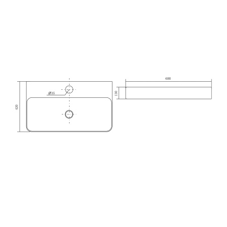 Фото раковина накладная для установки на столешницу aquatek aq3241-00, 600*420*130 мм