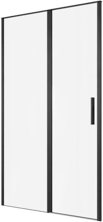 Фото дверь в нишу allen brau priority 3.31009.bba 120*200 см, профиль черный браш/стекло прозрачное