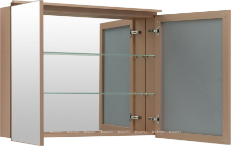 Фото зеркало-шкаф de aqua алюминиум 100 медь